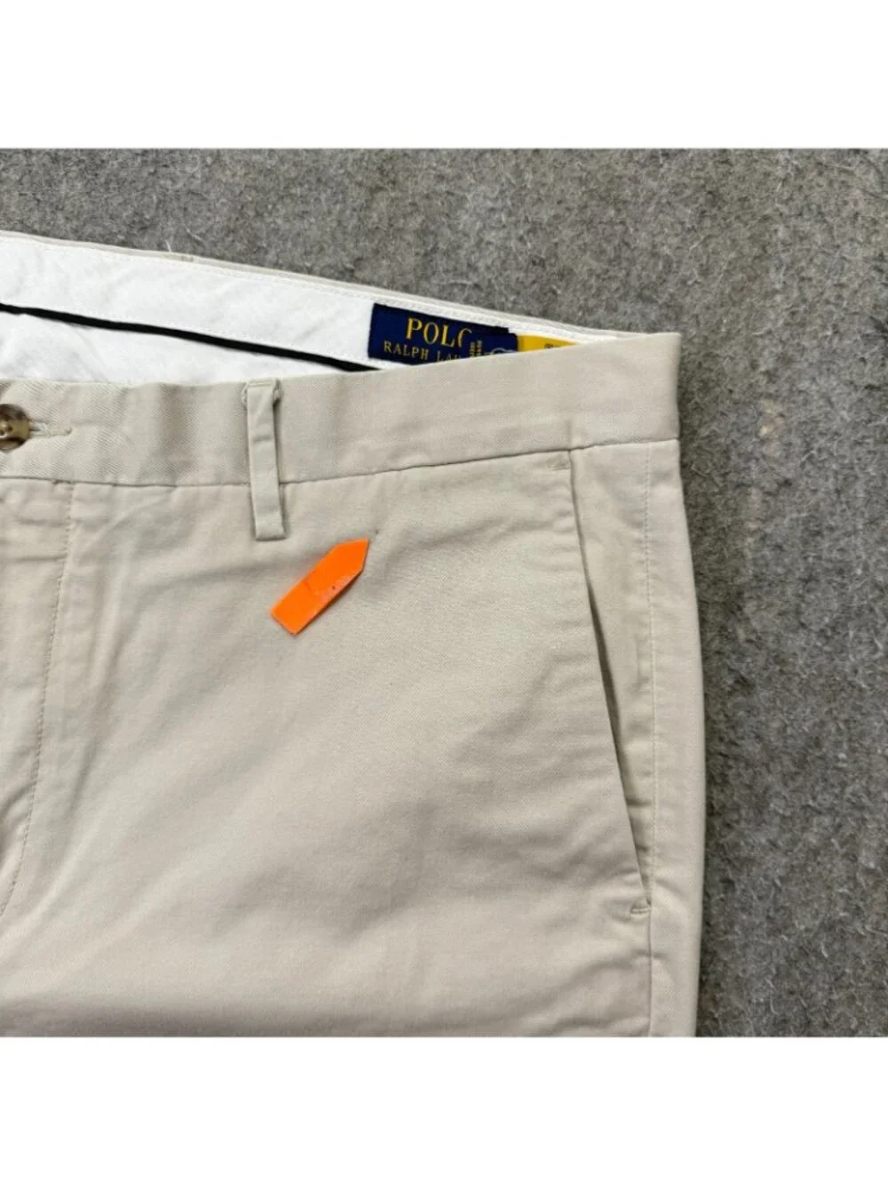 Polo Ralph Lauren Pants Men 36 x 32 Beige Stretch Straight Fit Chino b154